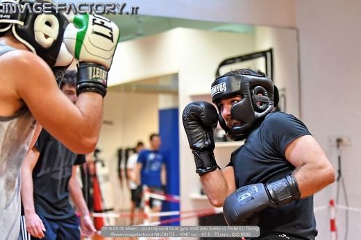 2019-05-30 Milano - pound4pound boxe gym 4340 Alex Avella vs Federico Dionigi